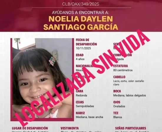 FGEO da acompañamiento a familia para identificación de niña Noelia 