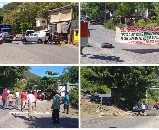 Sin paso carretero en Santiago Astara 