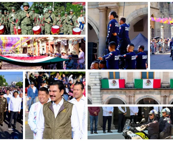 Oaxaca de Juárez vive un desfile cívico-deportivo en paz y con gran participación ciudadana
