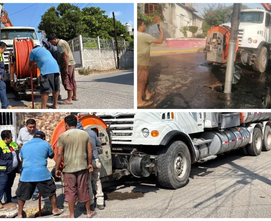Gobierno de Juchitán refuerza atención en zonas afectadas por el drenaje colapsado