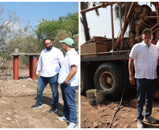 Nino Morales, destaca inicio de perforación de cuatro pozos de agua potable en Salina Cruz