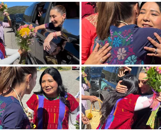 Saluda presidenta de la JUCOPO a Presidenta en su visita a Oaxaca 