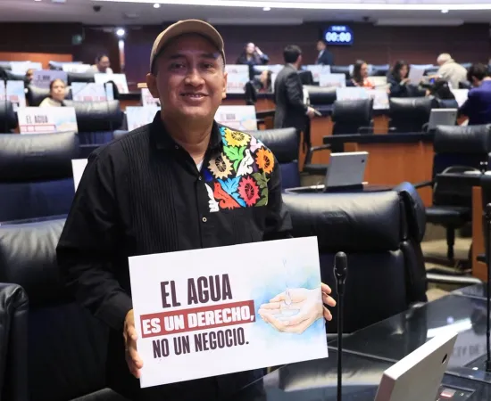 El agua es un derecho, no un negocio, afirma Nino Morales