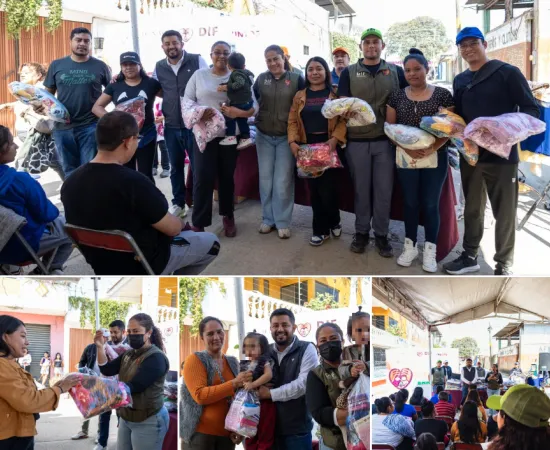 DIF Municipal entrega cobijas y apoyos de maternidad en San Martín Mexicapam