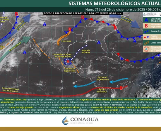 Pronostican ambiente frío y probabilidad de lluvias en Oaxaca