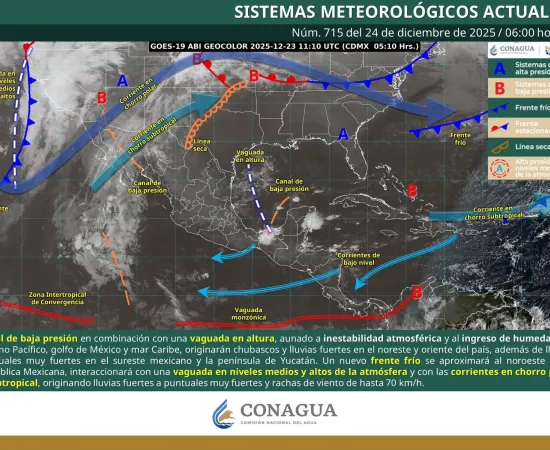 Pronostican lluvias fuertes y temperaturas frías en algunas regiones de Oaxaca