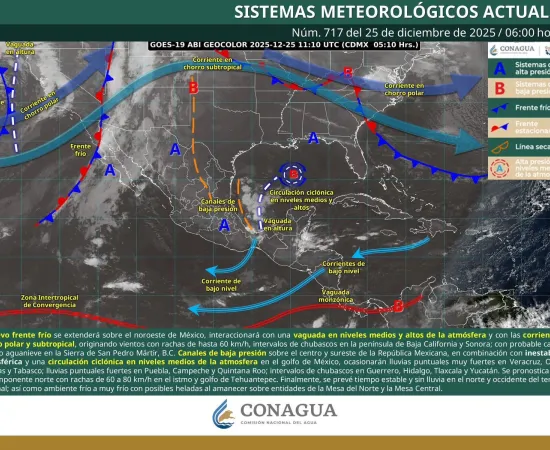Este jueves persistirán lluvias y nieblas en Oaxaca