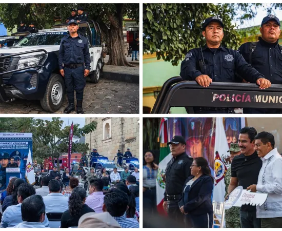 Municipio de Oaxaca de Juárez refuerza la seguridad con entrega de patrullas