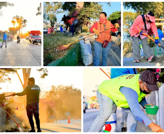 Tequio fortalece la limpieza y el trabajo vecinal en la colonia Arboleda