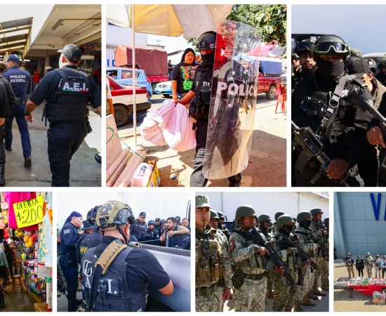 Realizan operativo contra pirotecnia en la Central de Abasto