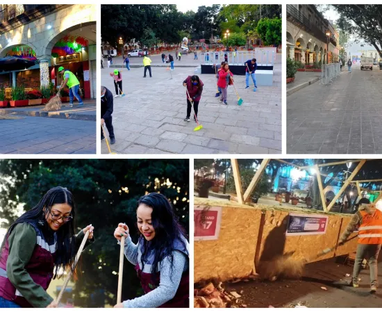 Con Tequio Vecinal refuerzan acciones para mantener limpia la capital durante la temporada decembrina