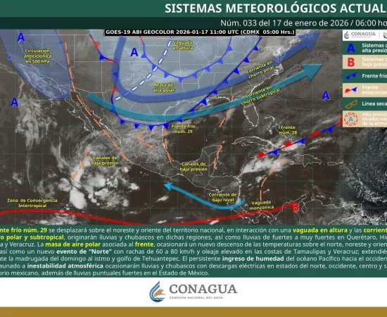 Persisten lluvias, bajas temperaturas y vientos por frente frío 29 en Oaxaca 