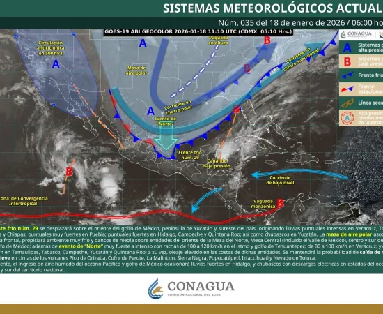 Frente frío número 29 mantendrá condiciones invernales severas en Oaxaca: Protección Civil 