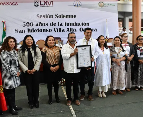 Congreso de Oaxaca realiza Sesión Solemne por conmemoración del 500 aniversario de la fundación del municipio de San Ildefonso Villa Alta