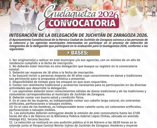 Juchitán rumbo a la Guelaguetza 2026