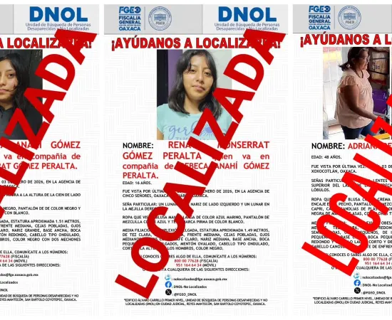 Localizan en 72 horas a tres mujeres reportadas como no localizadas; se trató de ausencias voluntarias