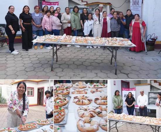 Mujeres xoxeñas participan en Taller de Elaboración de Rosca de Reyes