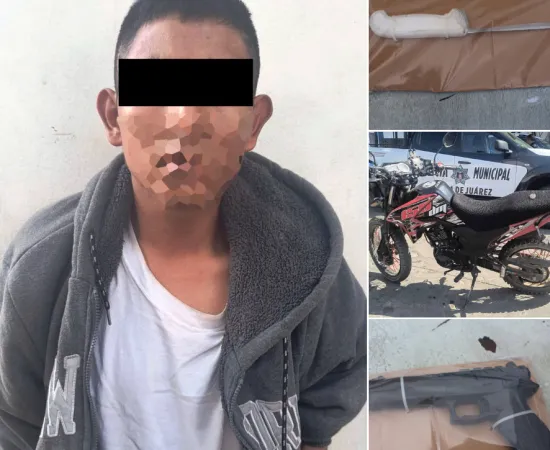 Policía Municipal detiene a una persona en posesión de un arma de utilería