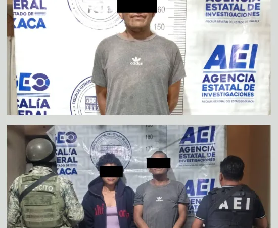 Fiscalía de Oaxaca captura a dos personas por robo de vehículo cometido en el Valle de Etla
