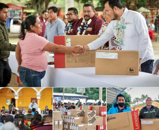 Entrega IEEPO equipo tecnológico a 360 escuelas del Istmo de Tehuantepec y Sierra de Juárez 