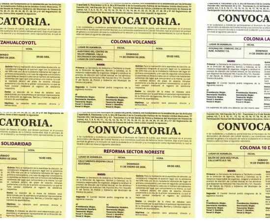 Promueve Municipio de Oaxaca de Juárez la organización comunitaria con renovación de Comités Vecinales