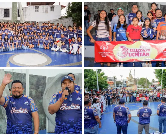 Abandera gobierno juchiteco a jóvenes deportistas que representarán al Istmo en fase estatal de juegos CONADE 2026 