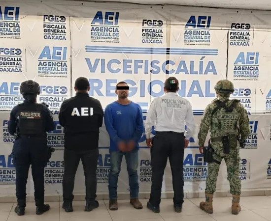 Fiscalía de Oaxaca ejecuta orden de aprehensión por violación y violencia familiar; imputado fue detenido en Nayarit