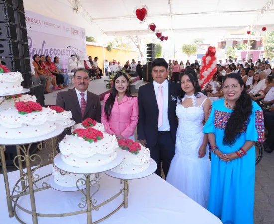 Se dan el "sí" más de 100 parejas en las Bodas Colectivas 2026 en Xoxocotlán