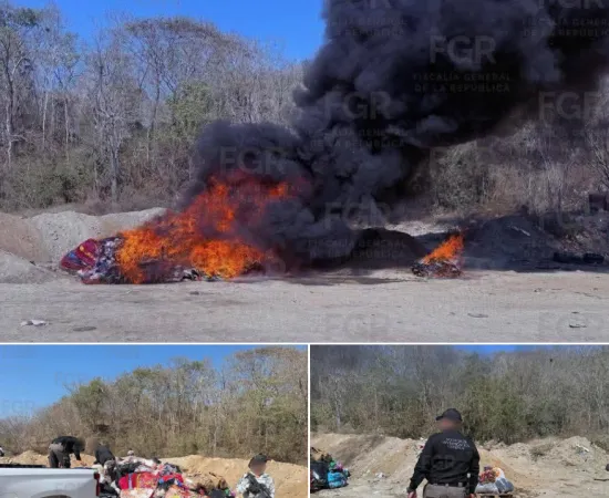 Incineran norcóticos en la Costa