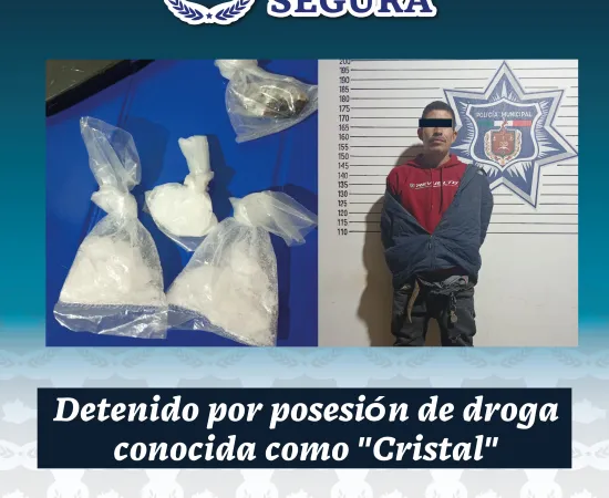 Detiene Policía Estatal a masculino en posesión de presuntas drogas en Miahuatlán de Porfirio Díaz