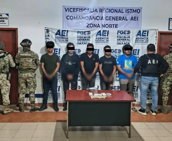 En menos de 48 horas, Fiscalía detiene a cinco probables responsables de cuádruple homicidio en el Istmo