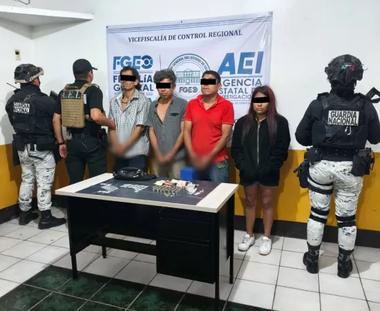 Vinculan a cuatro detenidos en cateo por narcomenudeo en la Sierra de Flores Magón