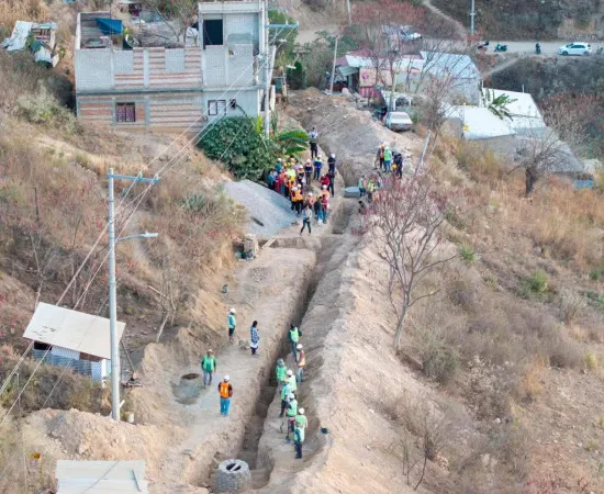 Trabajos que se ven, obras que se sienten, en colonia Los Ángeles, Pueblo Nuevo