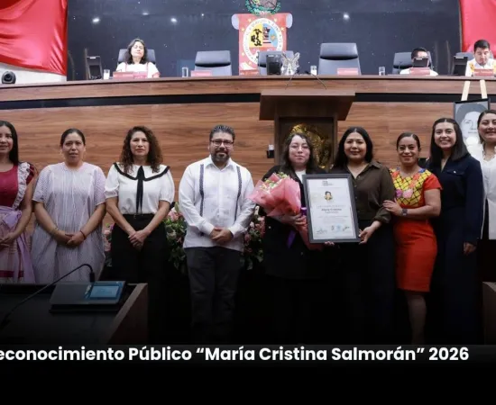 Reconoce Congreso del Estado a Mónica Ortiz Álvarez con distinción “María Cristina Salmorán”