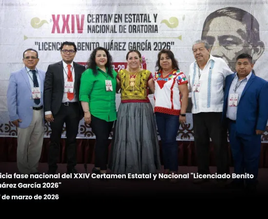 Inicia en el Congreso de Oaxaca la fase nacional del Certamen de Oratoria “Licenciado Benito Juárez García 2026”