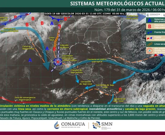 Prevén lluvias, tormentas eléctricas y oleaje elevado para este martes en Oaxaca