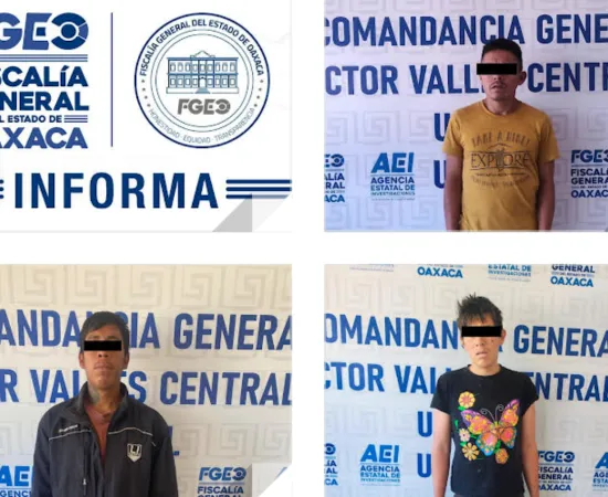 Detienen a tres personas por robo con violencia en la región de Valles Centrales