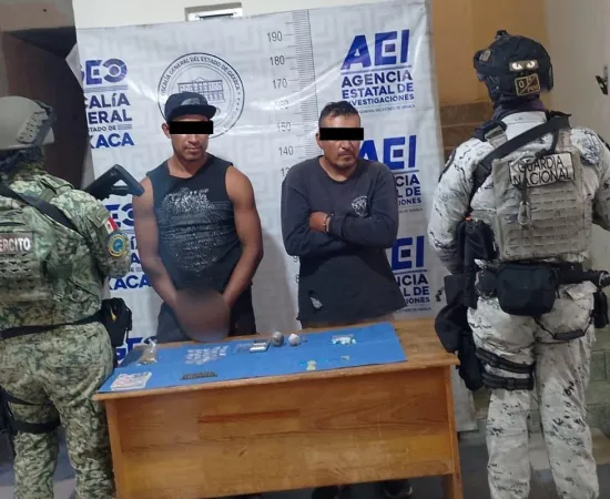 Desarticula punto de venta de drogas en Soledad Etla, hay dos detenidos: Fiscalía de Oaxaca
