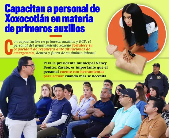 Xoxocotlán fortalece la capacitación de su personal en primeros auxilios