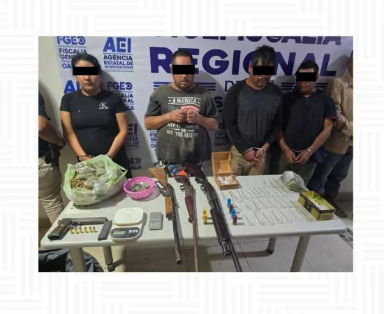 Golpe estratégico al narcomenudeo en el corredor Ocotlán-Ejutla-Miahuatlán; Fiscalía de Oaxaca y Gabinete de seguridad desarticulan célula delictiva