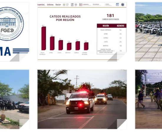 Inteligencia Criminal deriva en debilitamiento a estructuras delictivas con 181 cateos realizados por Fiscalía de Oaxaca y Gabinete de Seguridad