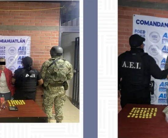 Ejecuta FGEO tres cateos en Miahuatlán de Porfirio Díaz; aseguran drogas, armas de fuego y detienen a tres personas