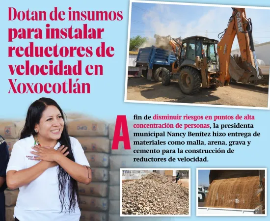 Entregan insumos para construir reductores de velocidad en Xoxocotlán