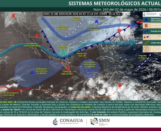 Se pronostican lluvias, lloviznas y algunas tormentas en diversas regiones de Oaxaca