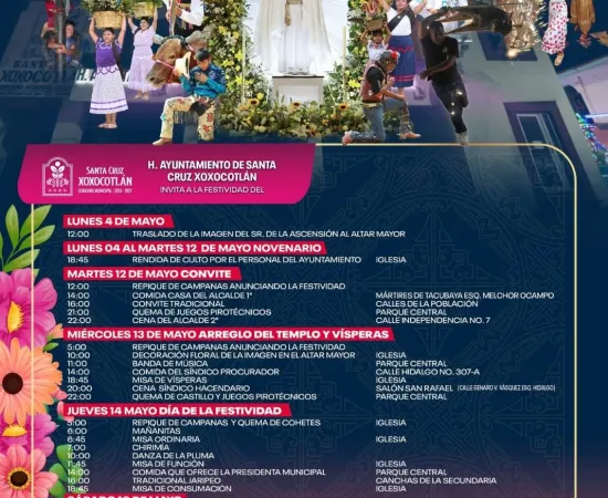 Fe, cultura y tradición marcarán la fiesta del Señor de la Ascensión en Xoxocotlán