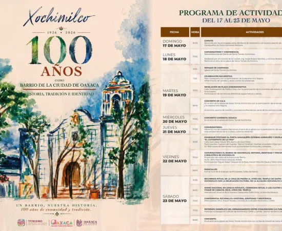 Xochimilco celebrará 100 años de historia, tradición e identidad en Oaxaca de Juárez