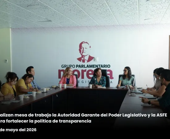 La Autoridad Garante del Poder Legislativo y la ASFE realizan mesa de trabajo para fortalecer la política de transparencia