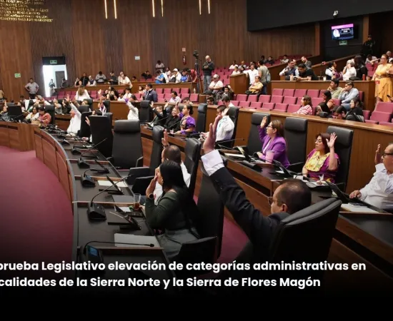 Aprueba Legislativo elevación de categorías administrativas en localidades de la Sierra Norte y la Sierra de Flores Magón