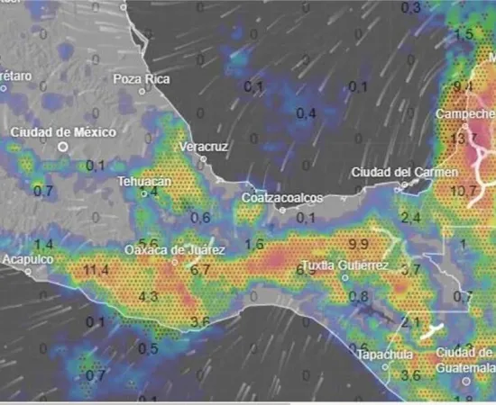 Pronostican lluvias generalizadas en gran parte de Oaxaca