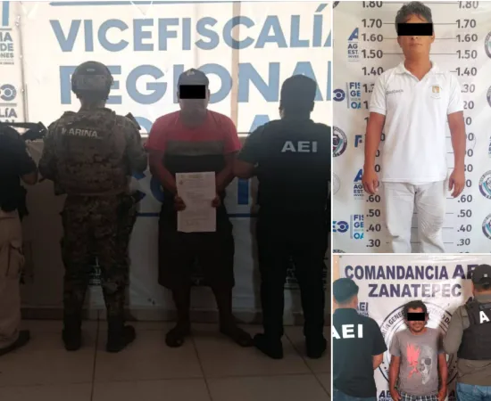 FGEO ejecuta aprehensión por presunto incumplimiento de pensión alimentaria y detiene a dos personas por violencia familiar ocurrida en diversas regiones